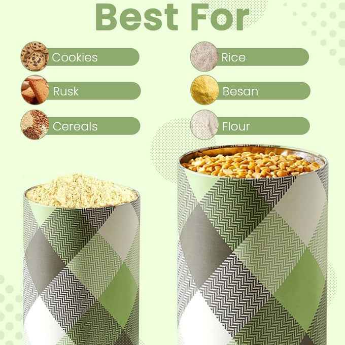Brit Scottish Olive 850ml & 1450ml Airtight Food Storage Container Set of 4 (2M+2XL) Size - Jarsome