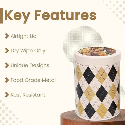 Brit Scottish Beige 1150ml Airtight Food Storage Container Set of 2 L Size - Jarsome