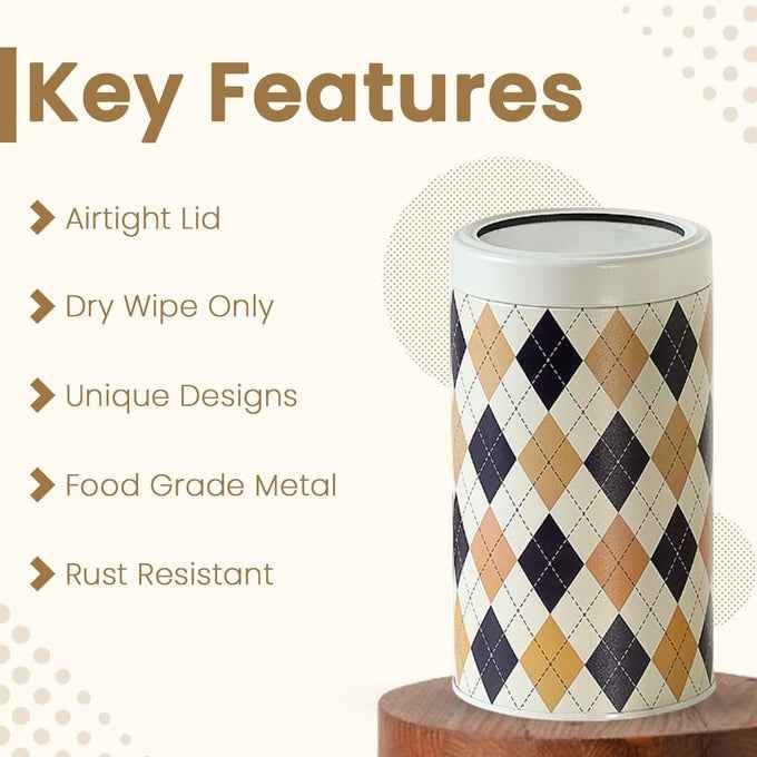Brit Scottish Beige 1450ml Airtight Food Storage Container Set of 2 X-L Size - Jarsome