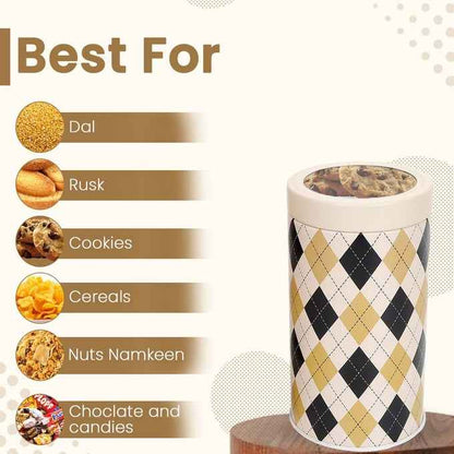 Brit Scottish Beige 850ml Airtight Food Storage Container Set of 4 M Size - Jarsome