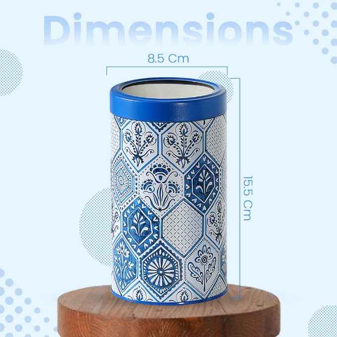Moroccan Blue Pastel 850ml Airtight Lid Jars Set of 2 M Size - Jarsome