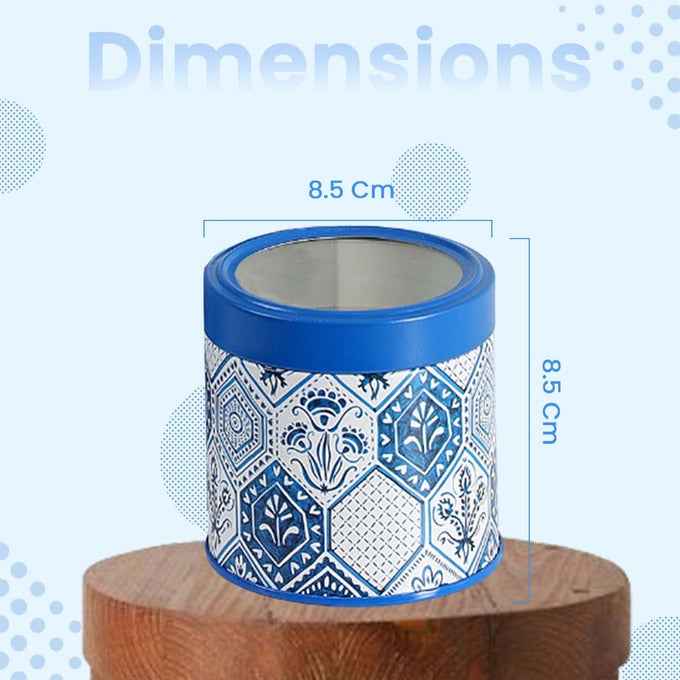 Moroccan Blue Pastel 450ml Airtight Lid Jars Set of 4 S Size - Jarsome